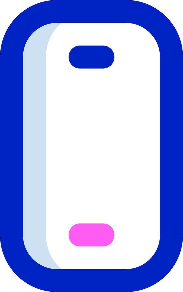 A white and blue phone with a pink and blue background vector