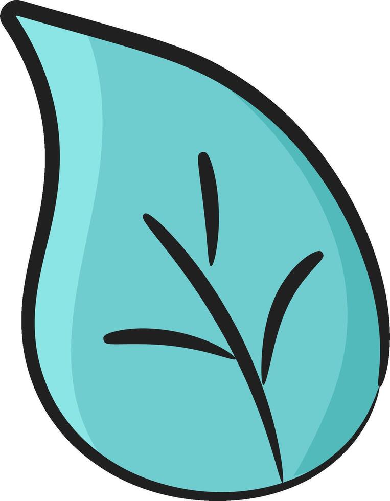 A blue leaf icon on a white background vector