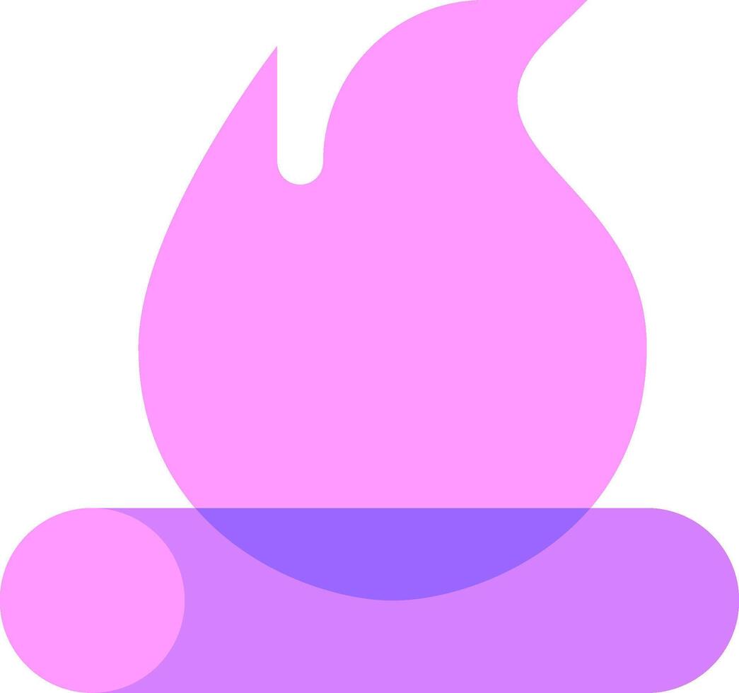 A pink fire with a purple flame vector