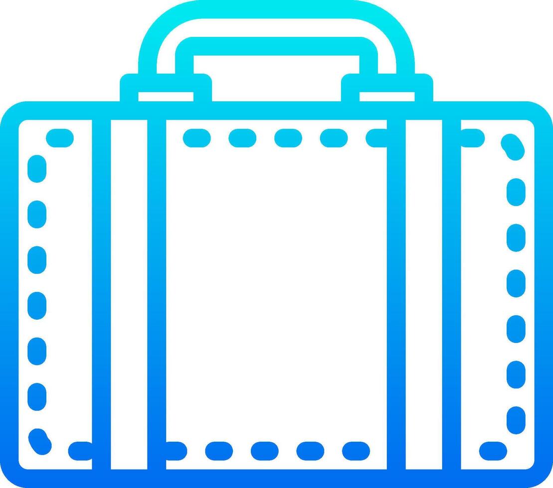A blue suitcase icon on a white background vector