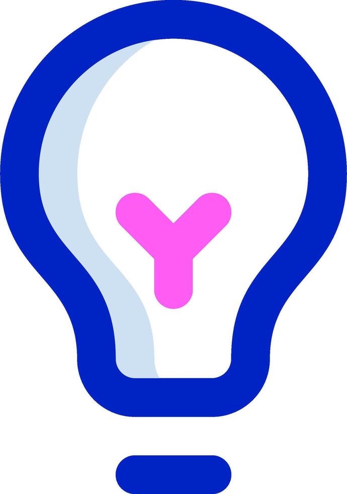A light bulb with a pink heart in the middle vector
