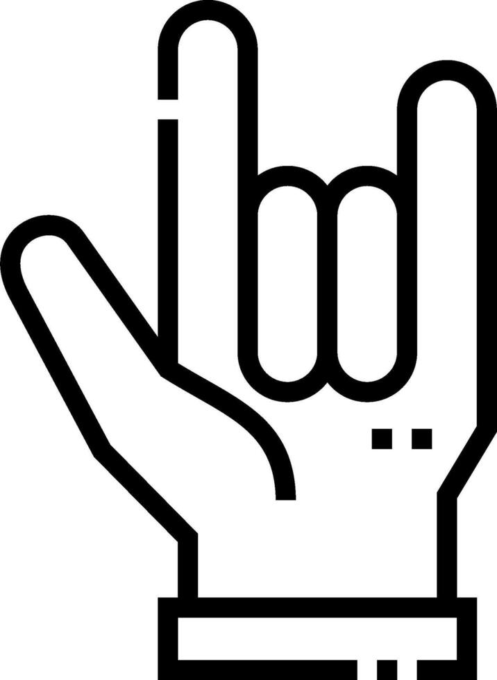 Rock hand icon vector