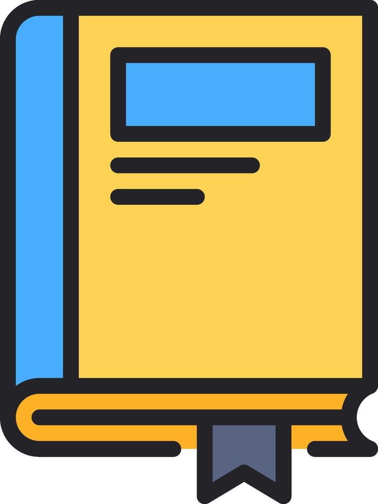 A book icon with a blue ribbon vector