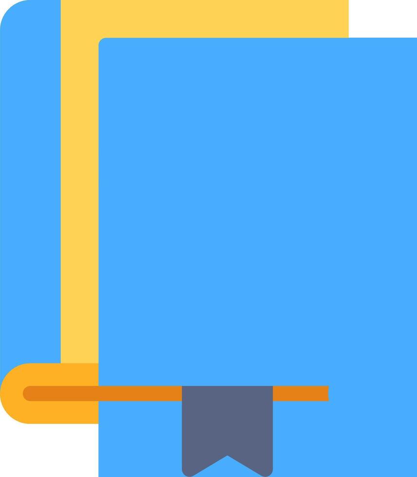 A blue folder with a yellow ribbon on it vector