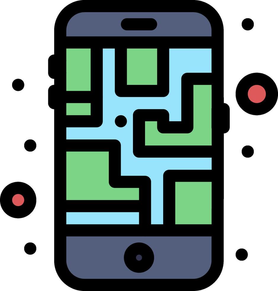 A phone with a maze on it vector