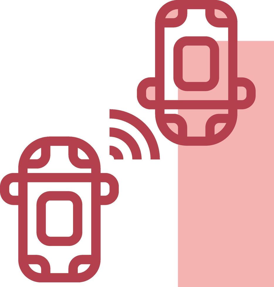 A car is connected to a wifi signal vector