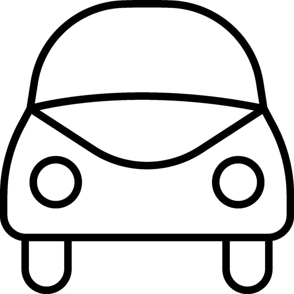 Car icon outline on white background vector