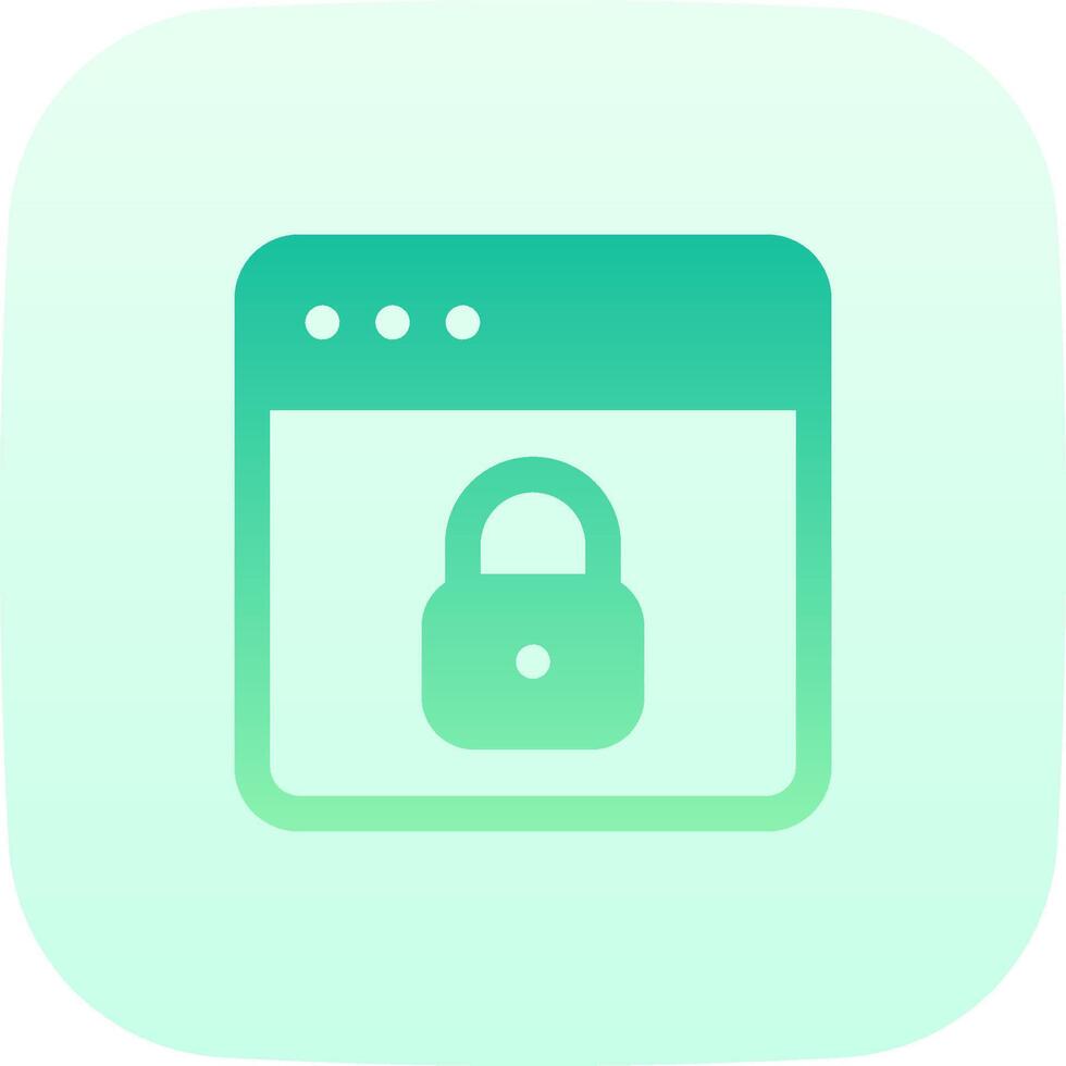 A green and white icon with a padlock vector