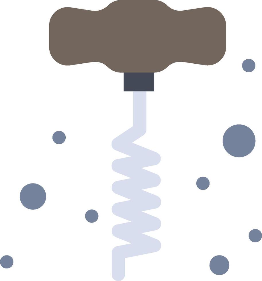 A wine corkscrew with a cork in it vector