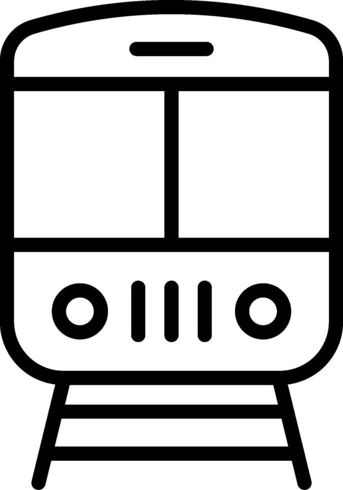 A black and white train icon on a white background vector