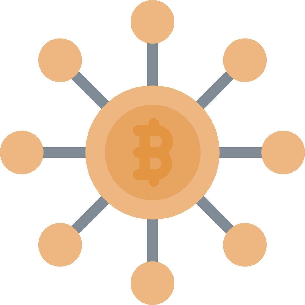 Bitcoin network icon vector