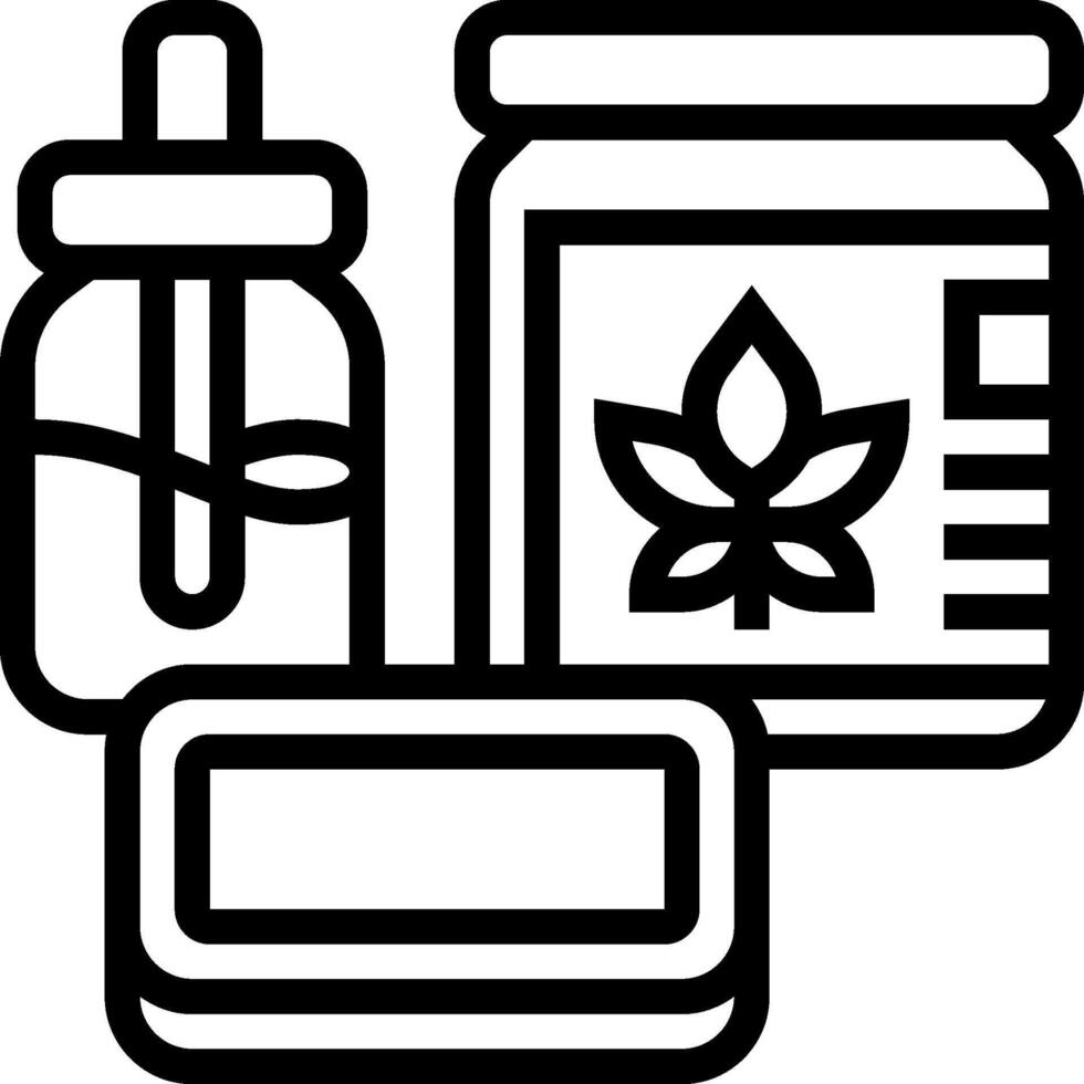 Cbd oil products icon vector
