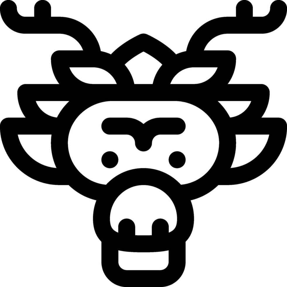 A black and white logo of a deer head vector