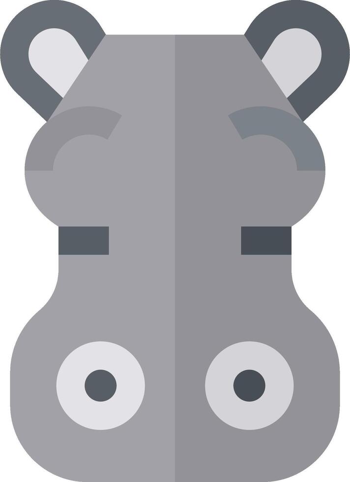A hippo head with a white background vector