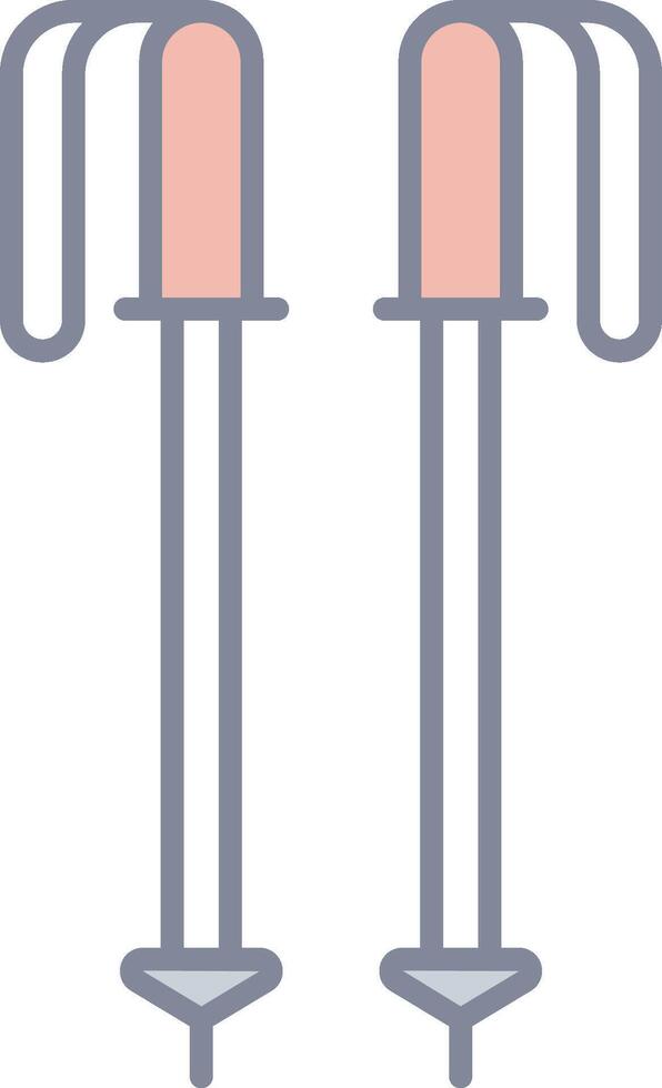 Two metal hooks with handles on a white background vector