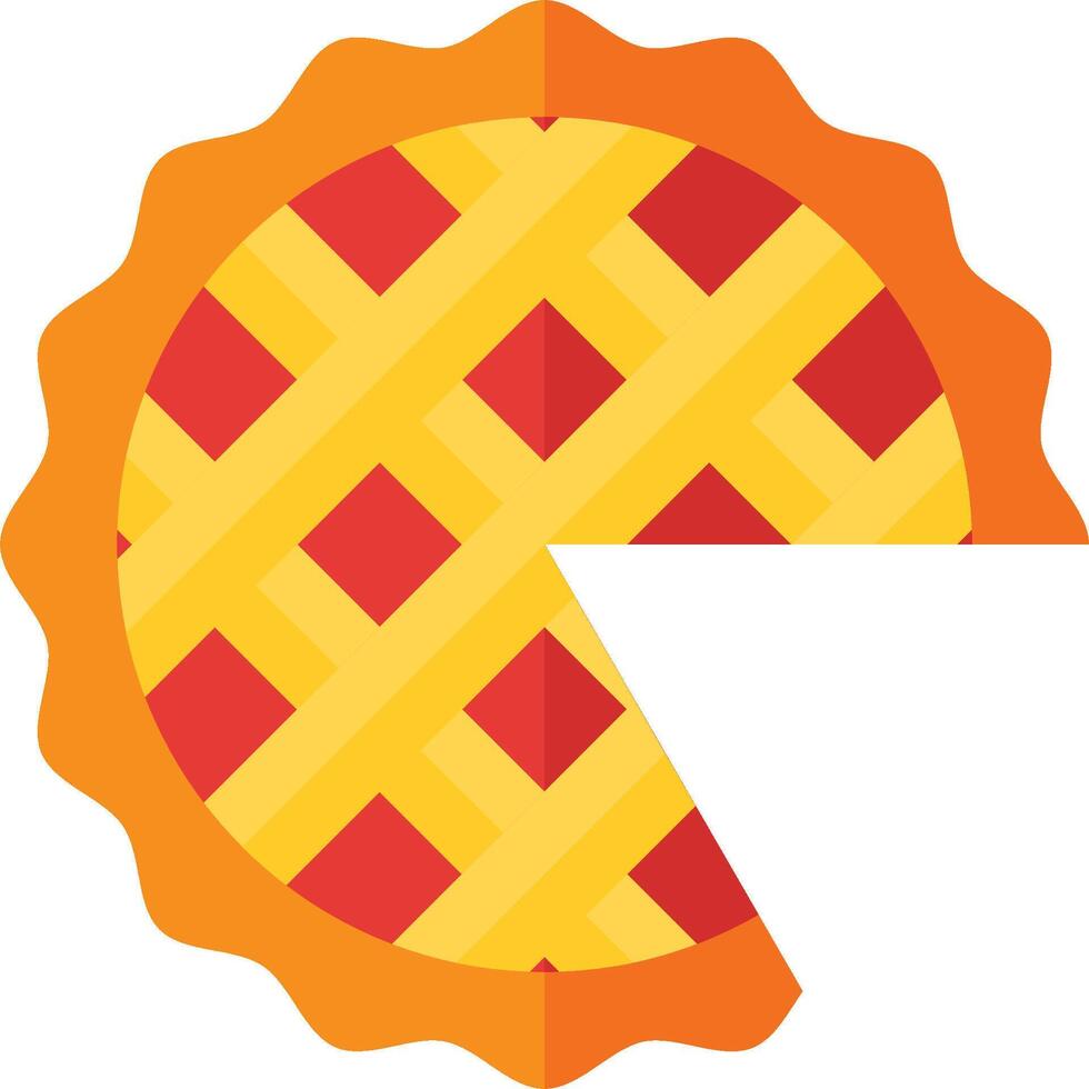 Pie icon with a slice cut out of it vector
