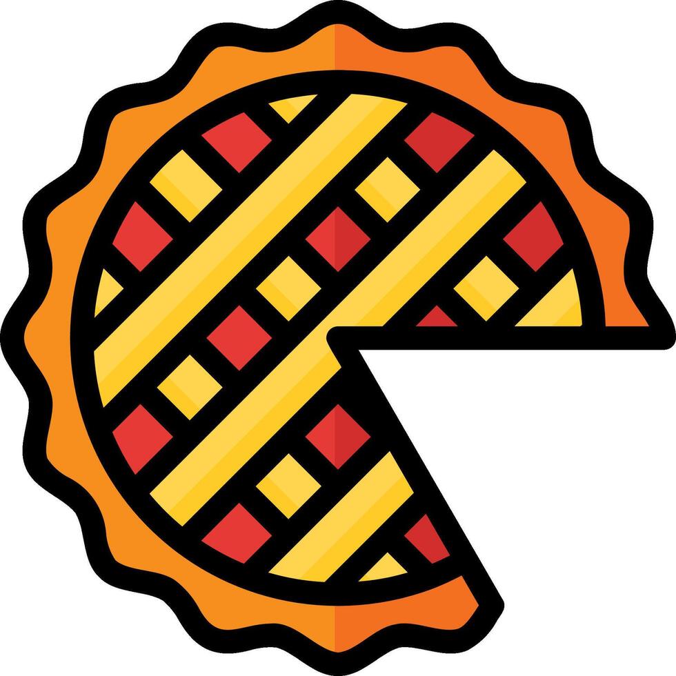 Pie icon illustration vector