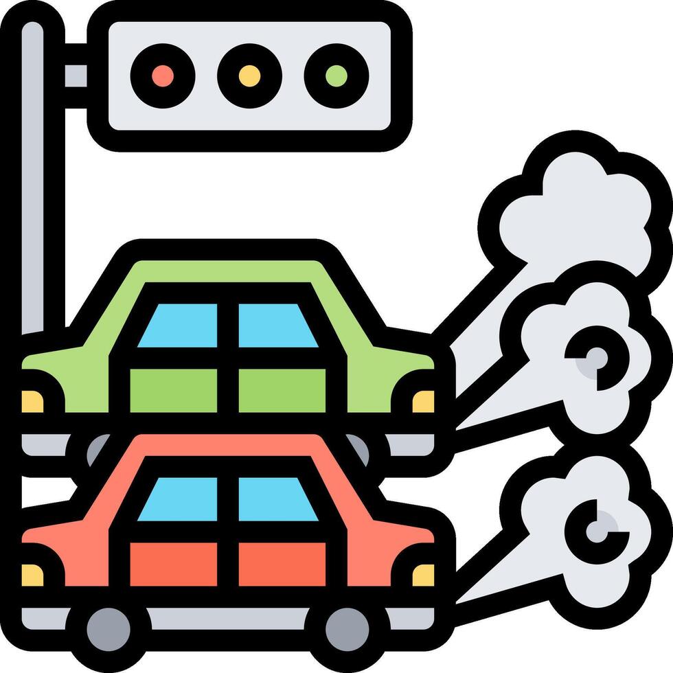 Traffic jam illustration vector
