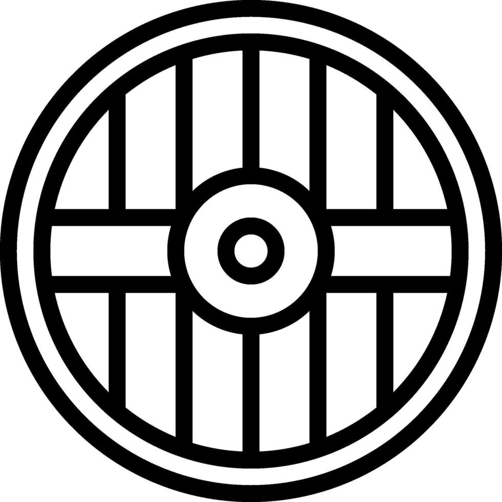 A black and white image of a wheel with a grid vector