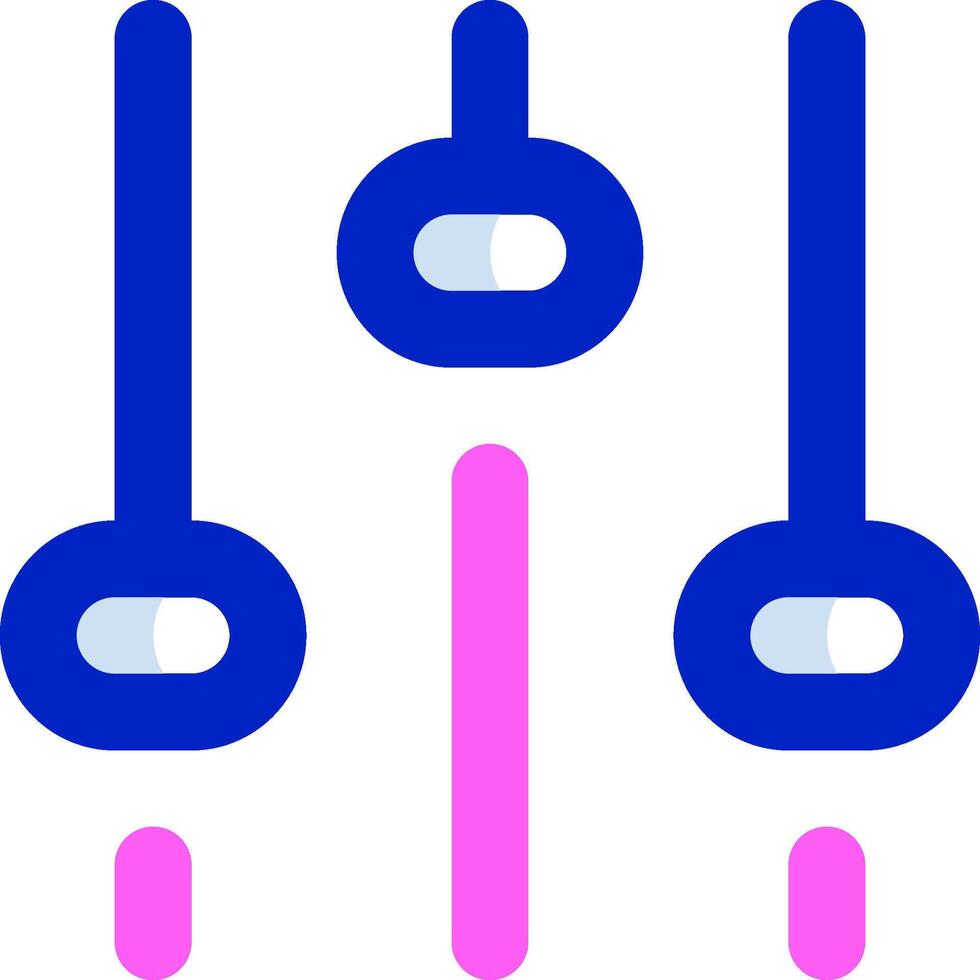 A blue and pink symbol with three circles vector