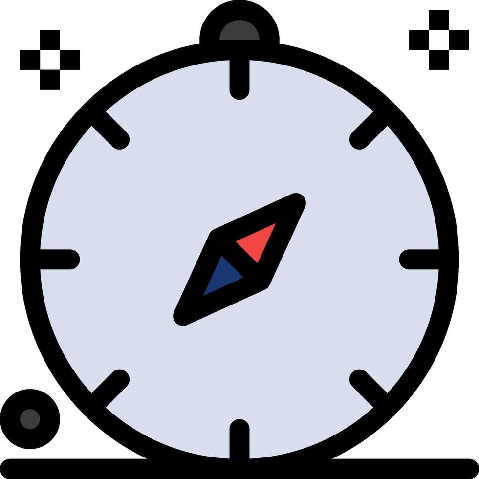A clock with a red dot on it vector