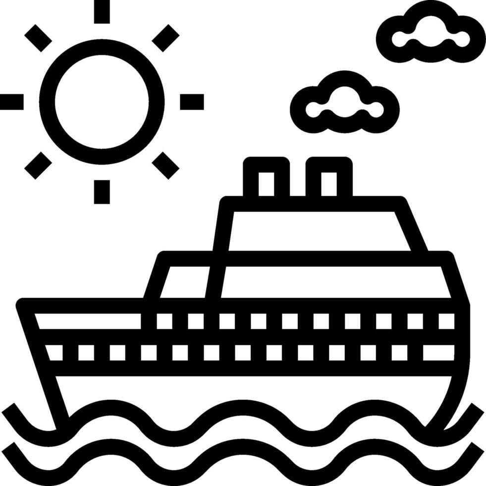 Cruise ship icon vector