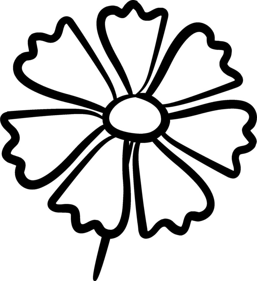 Flower coloring pages free printable vector