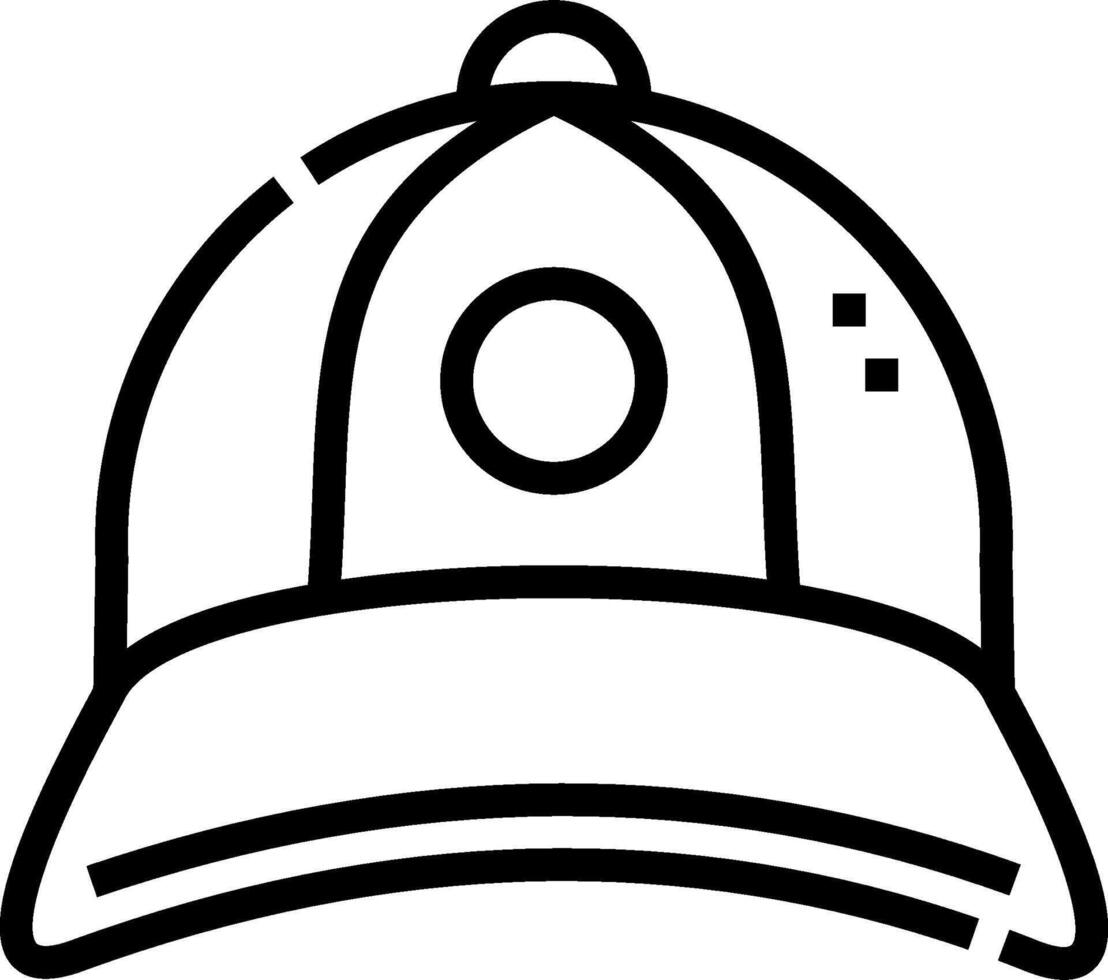A baseball cap with a circle on it vector