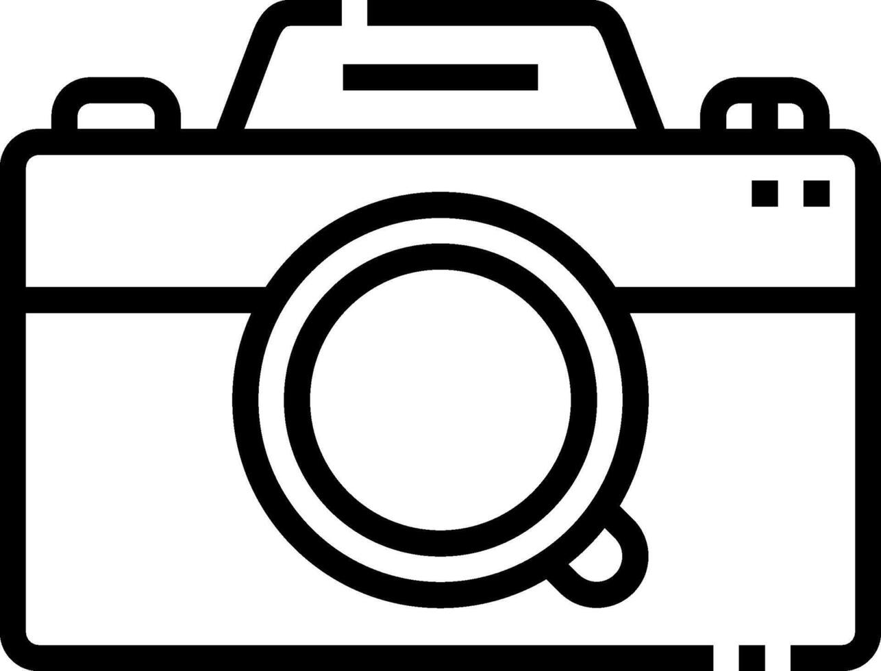 A camera icon on a white background vector