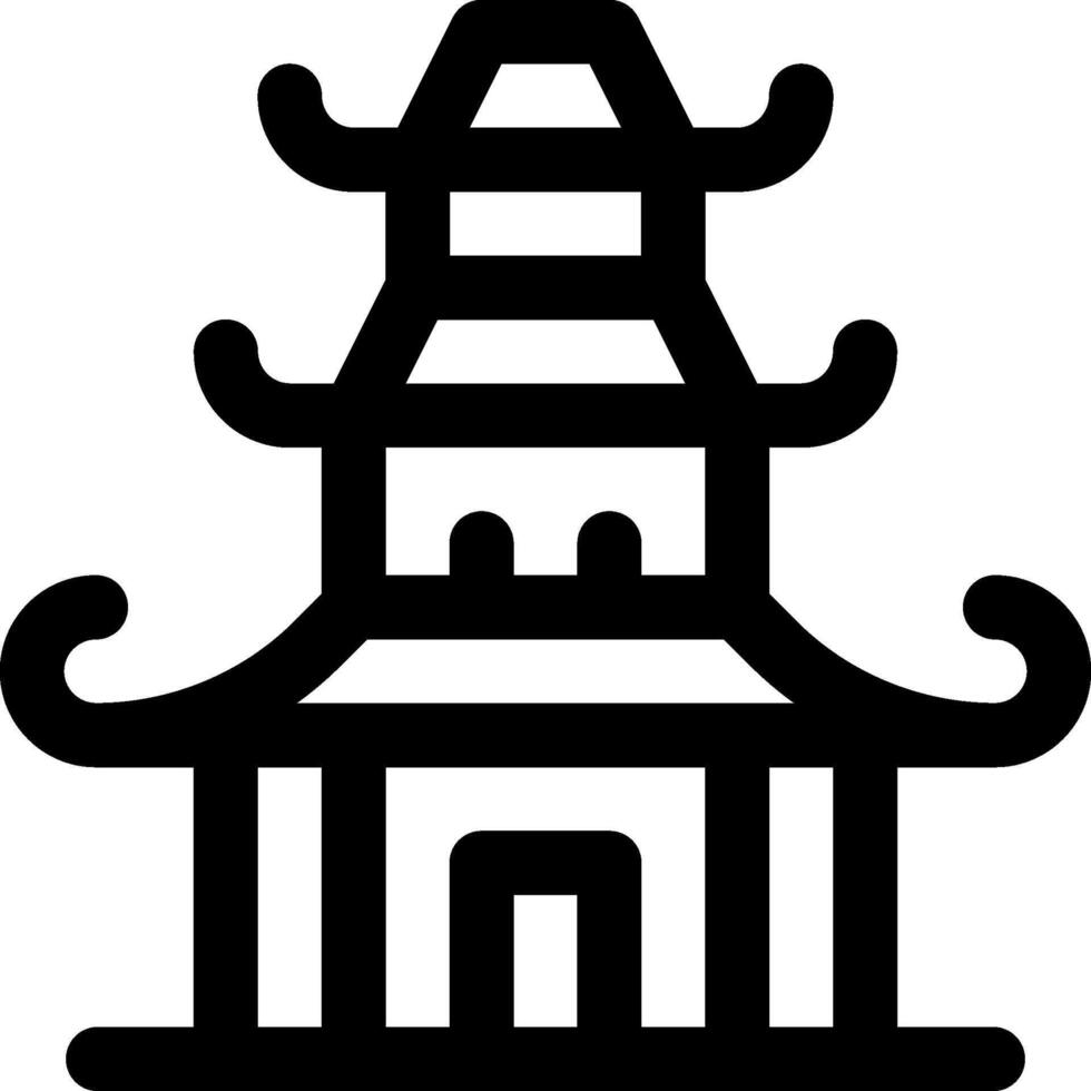 Chinese temple icon vector