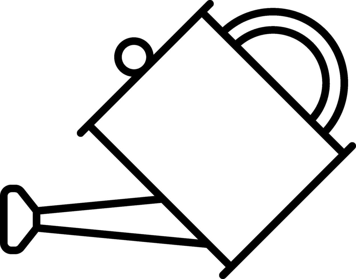 A watering can with a handle on it vector