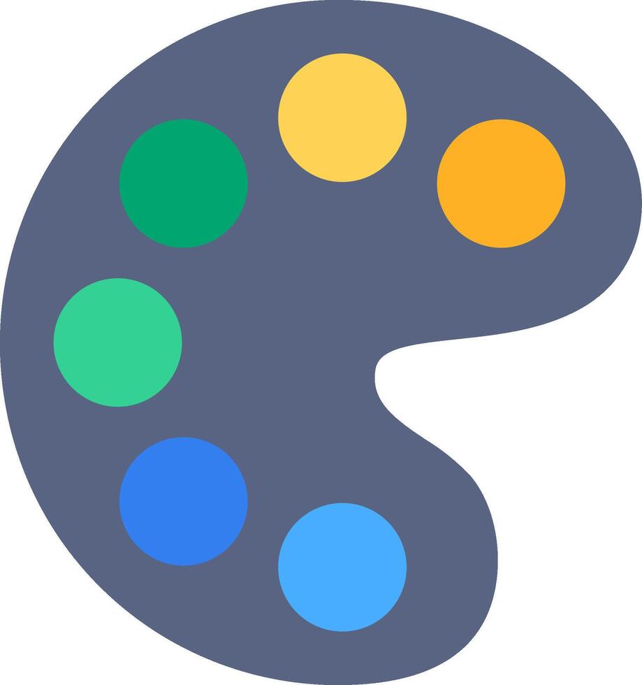 A palette with different colors on it vector