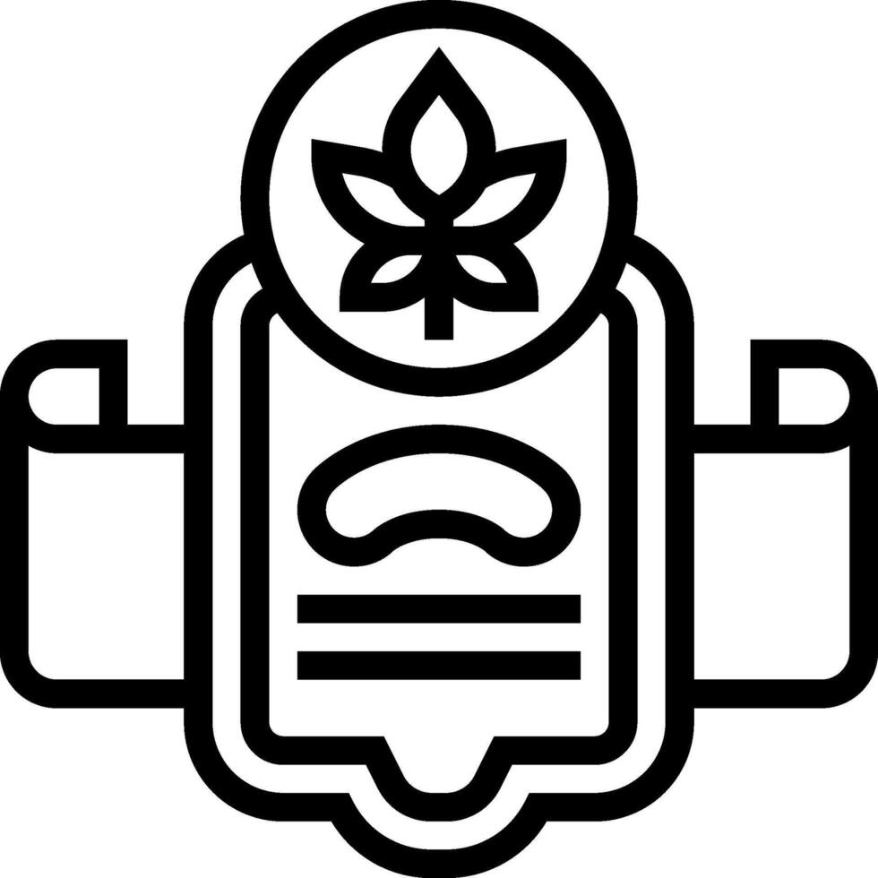 A black and white image of a leaf on a book vector