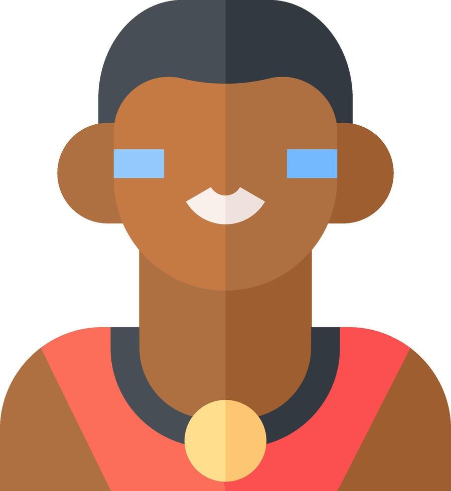 A man with a gold chain and a red shirt vector