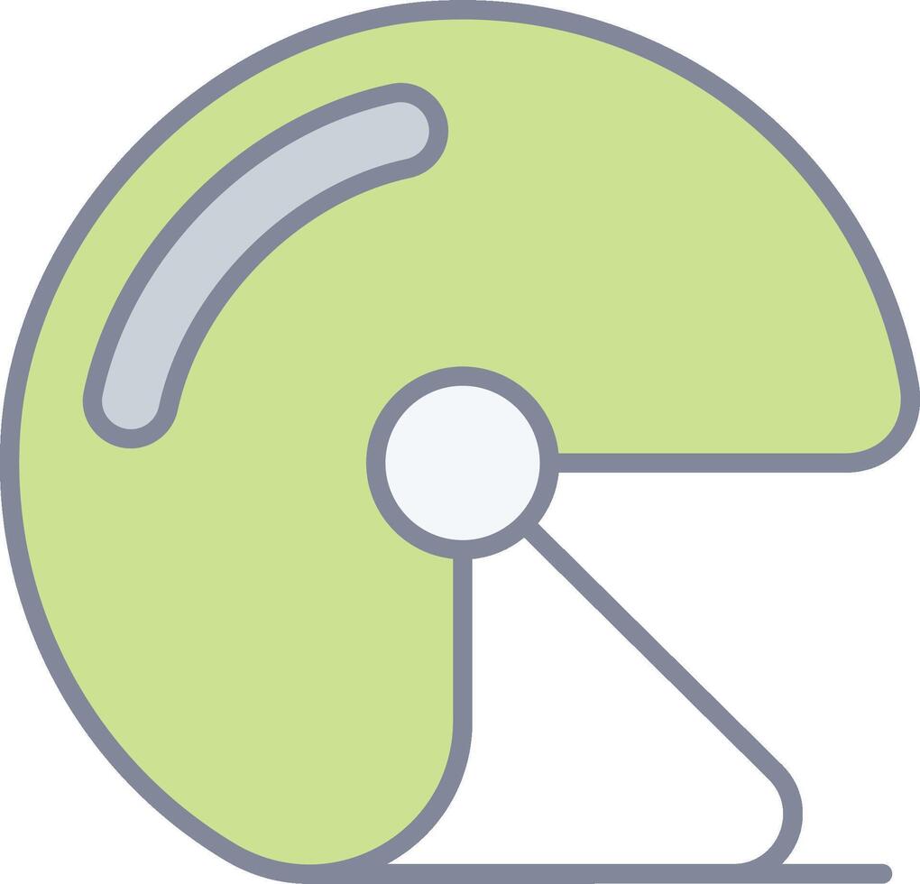 A green and white circular icon vector
