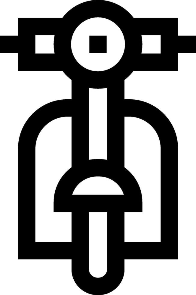 A black and white image of a motorcycle vector