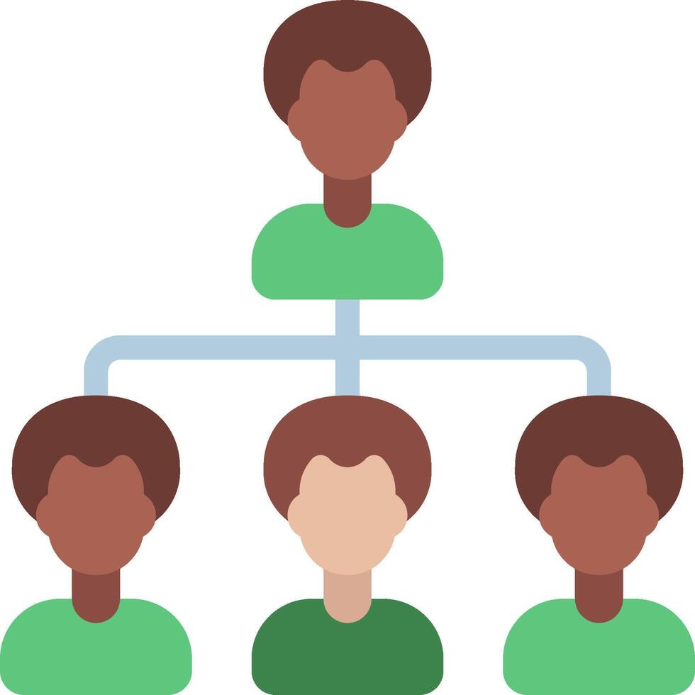 A group of people with different colored heads vector