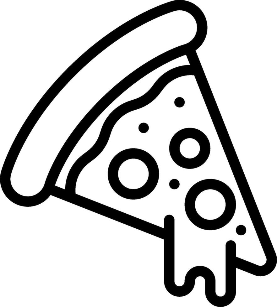Pizza slice icon illustration vector