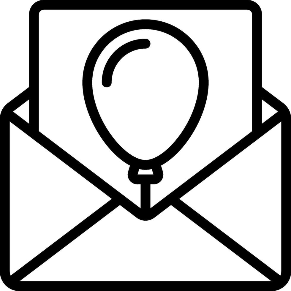 An envelope with a balloon inside it vector