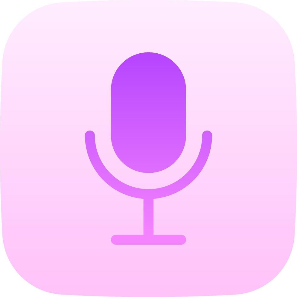 A microphone icon on a pink background vector