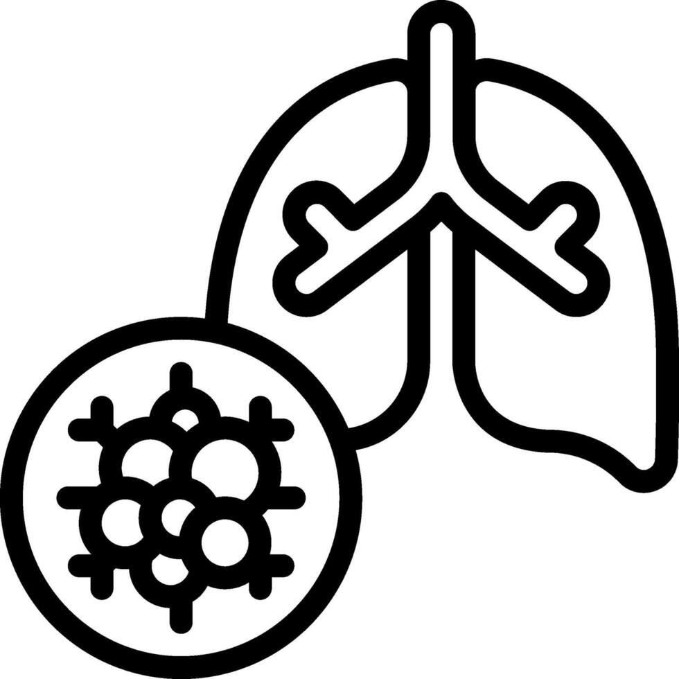 Lungs and coronavirus illustration vector