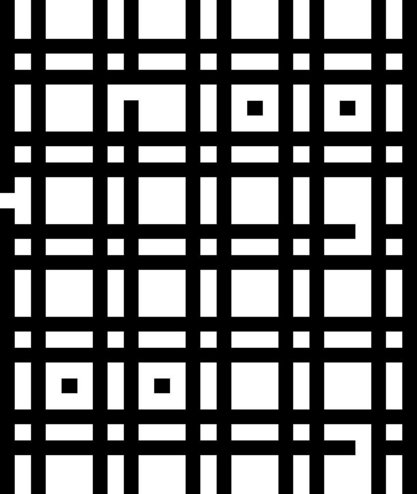 A black and white square pattern with squares vector