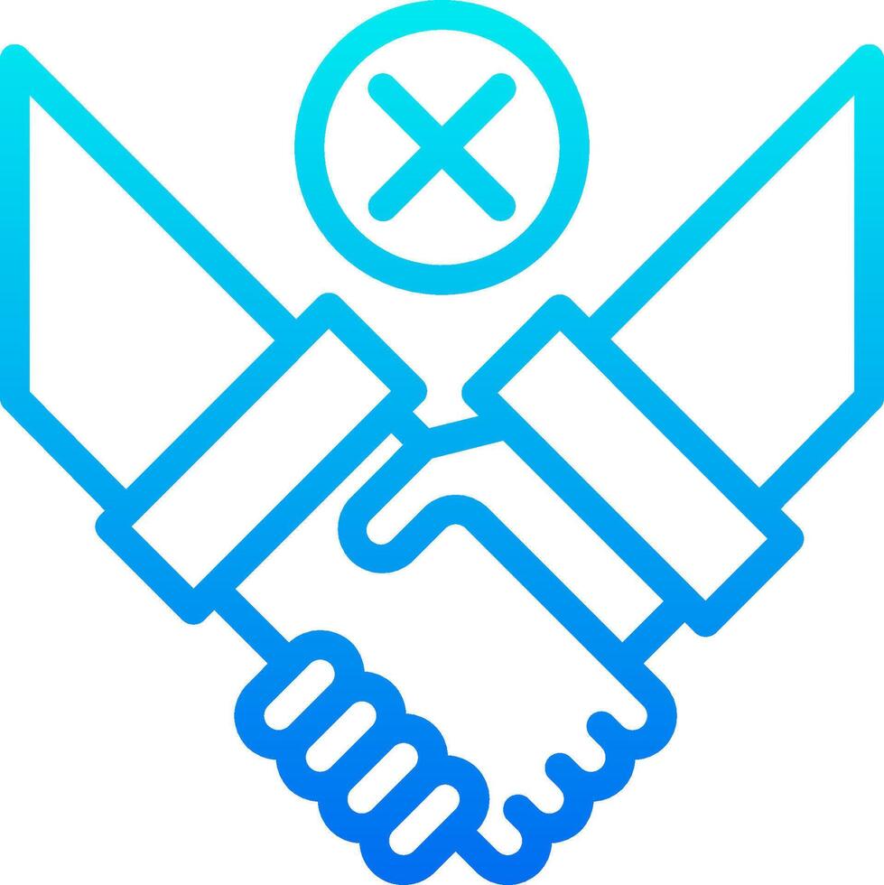 A blue and white logo with two hands shaking vector