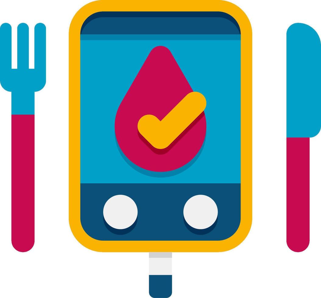 A smartphone with a check mark and fork and knife vector