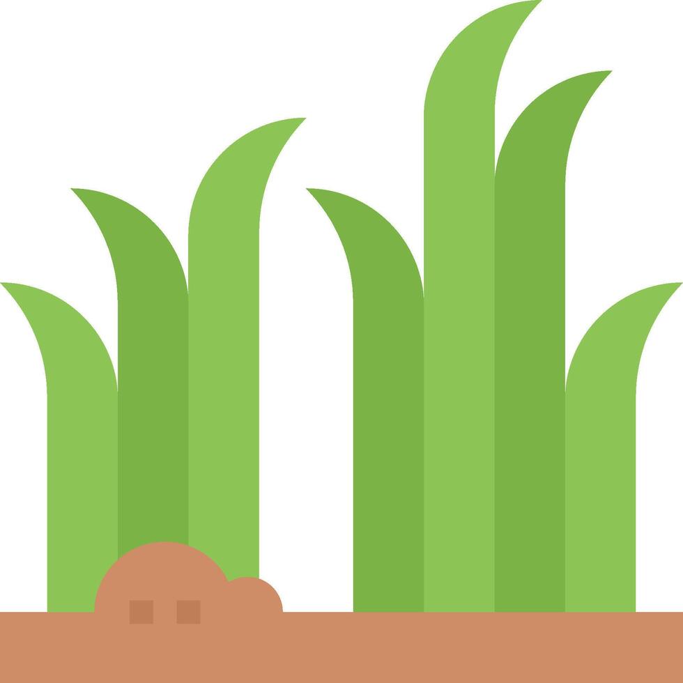 A cartoon mouse is sitting in the grass vector