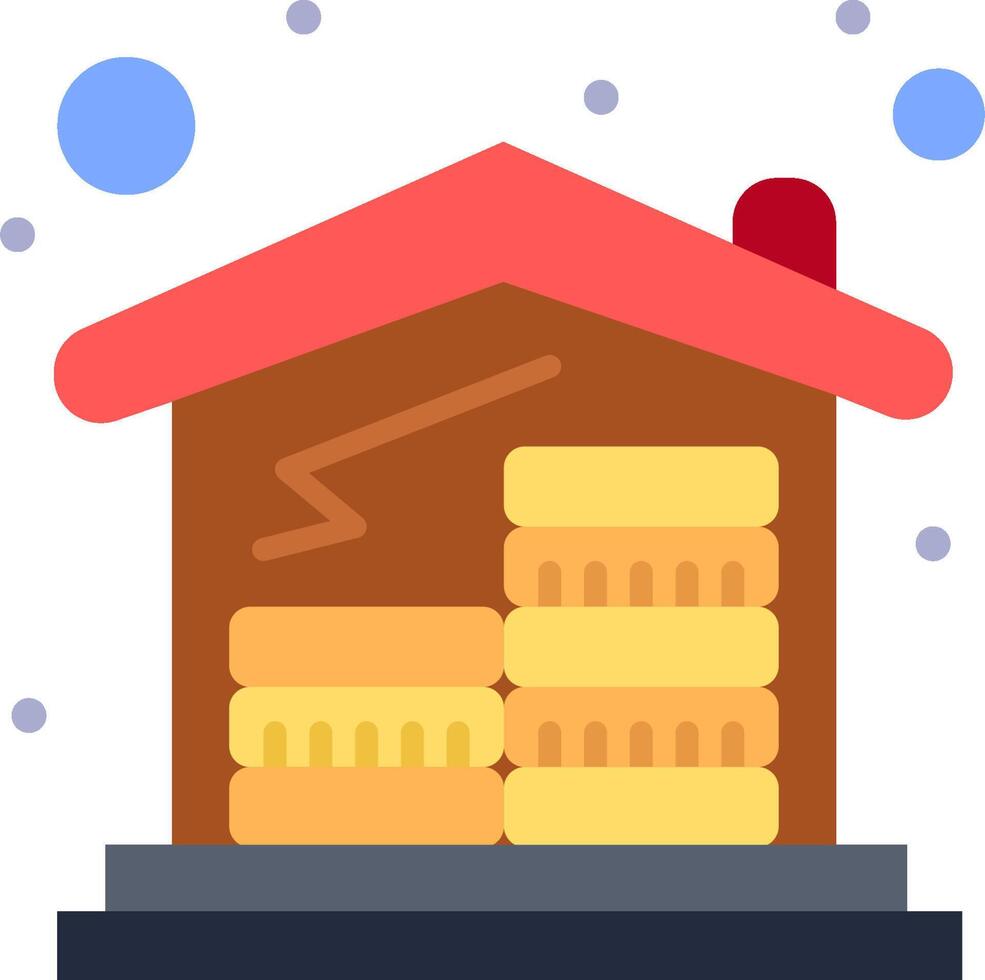 A house with stacks of money on top vector