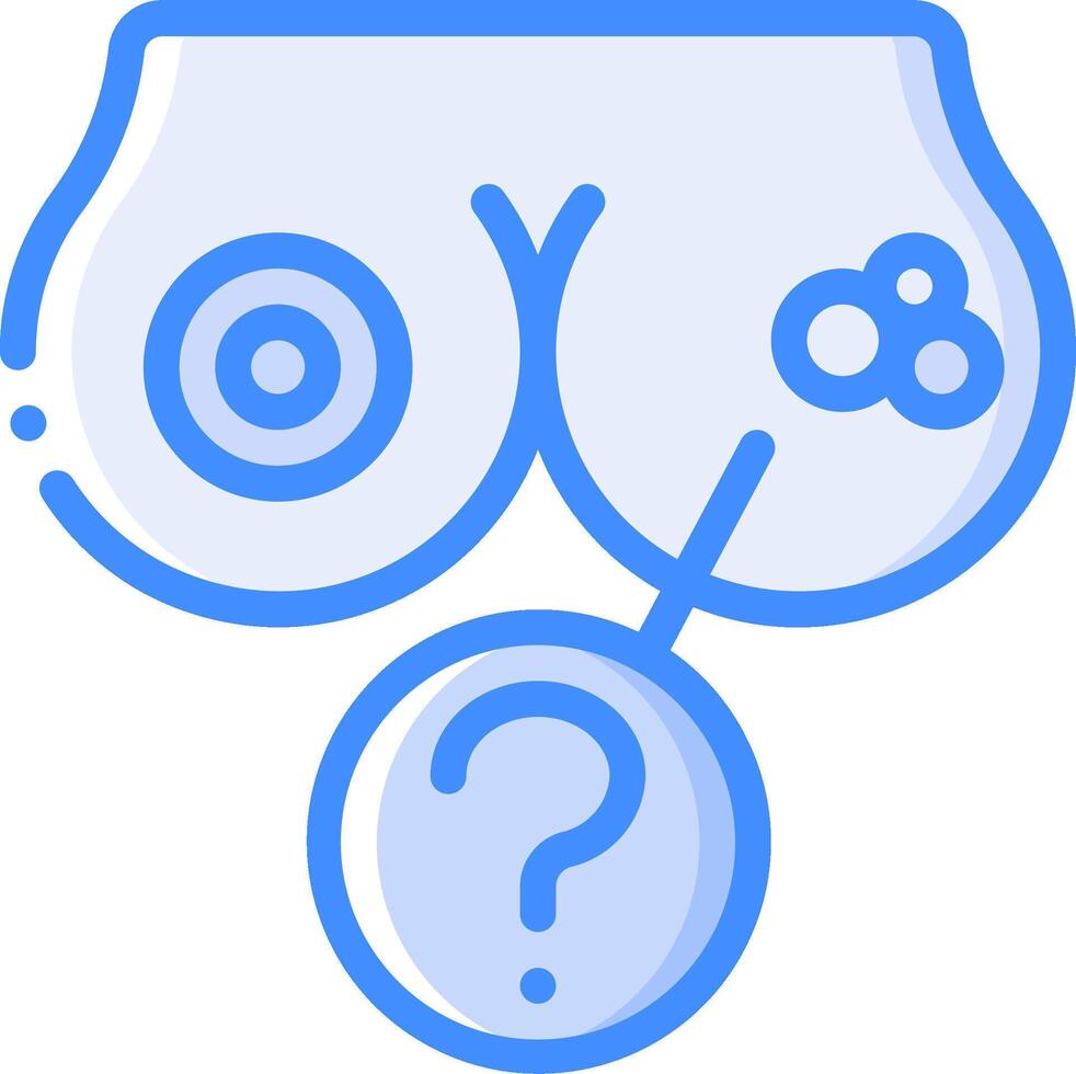 A blue breast with question mark on it vector