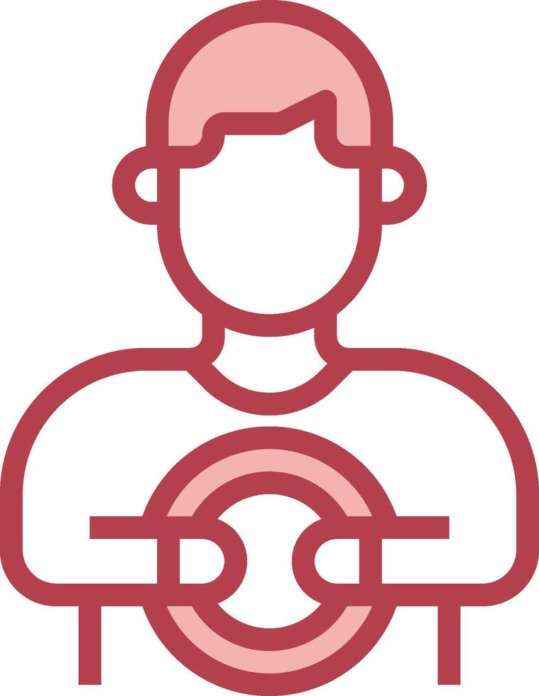 A man holding a steering wheel icon vector