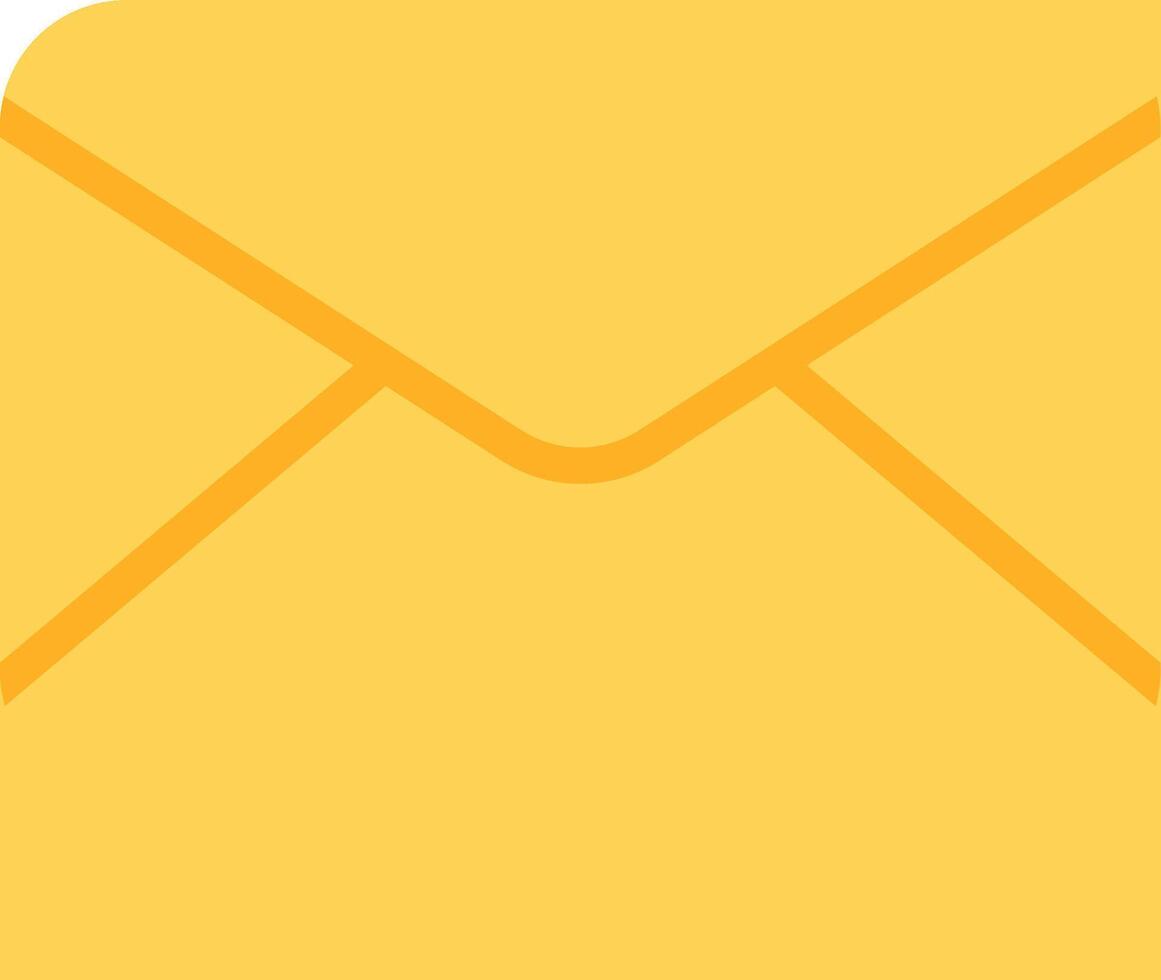 An envelope icon with a yellow envelope vector