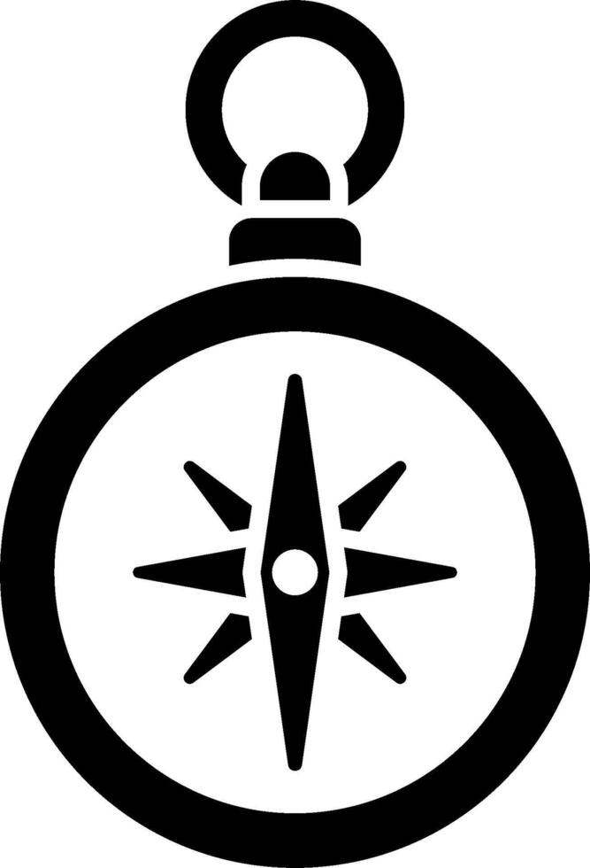 A black and white image of a compass vector